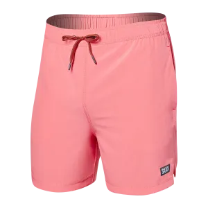 Saxx Mens Oh Buoy Stretch Volley 5" Swim Short - Flamingo