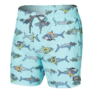 Saxx Mens Oh Buoy Stretch Volley 5" Swim Short - Pool Shark - Sea Glass
