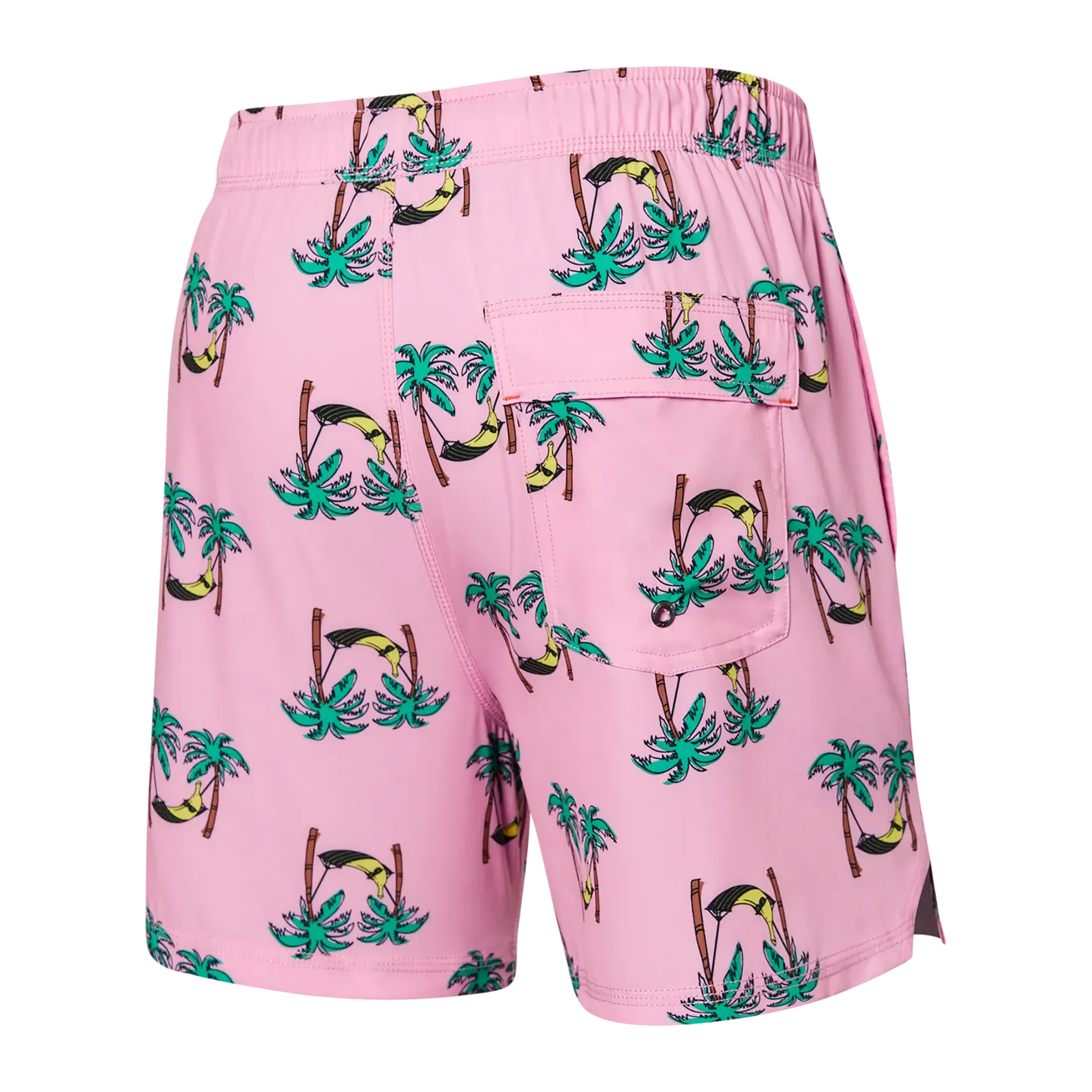 Saxx Mens Oh Buoy Stretch Volley 7" Swim Short - Banana Hammock