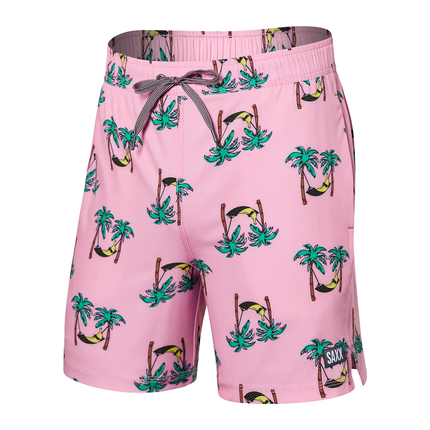 Saxx Mens Oh Buoy Stretch Volley 7" Swim Short - Banana Hammock
