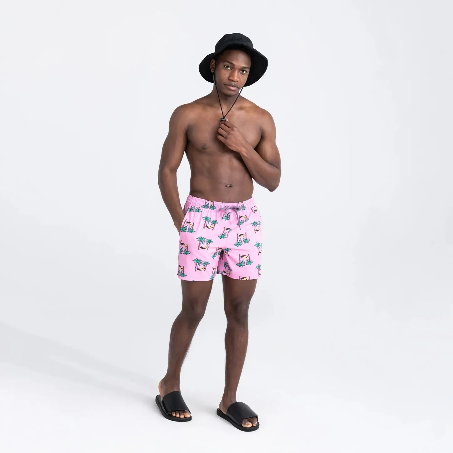 Saxx Mens Oh Buoy Stretch Volley 7" Swim Short - Banana Hammock