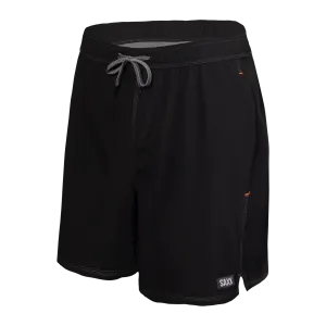 Saxx Mens Oh Buoy Stretch Volley 7" Swim Short - Black
