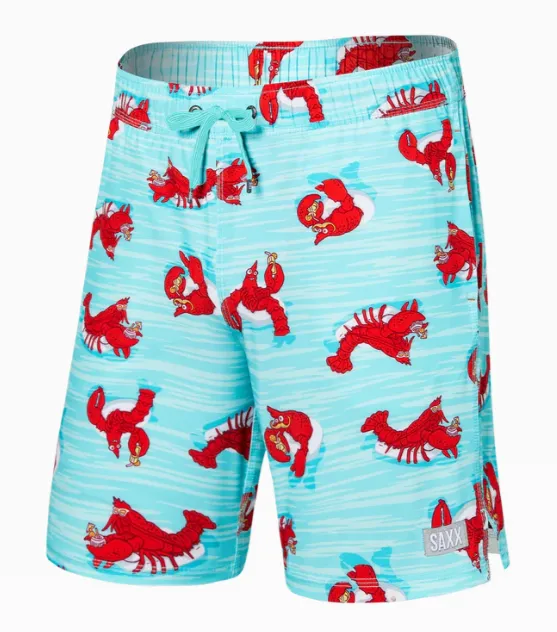 Saxx Oh Buoy 2N1 Volley 7" Lobster Lounger Aqua