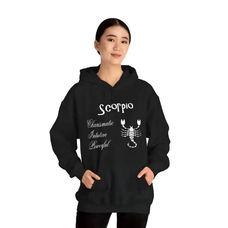 Scorpio Sign Hooded Sweatshirt Embrace Zodiac Vibes
