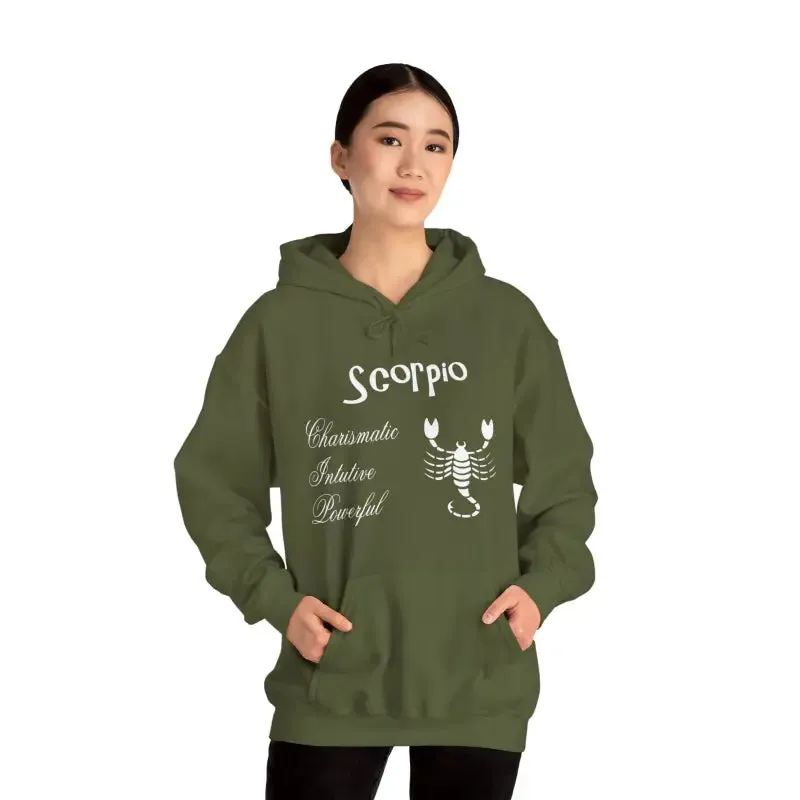 Scorpio Sign Hooded Sweatshirt Embrace Zodiac Vibes