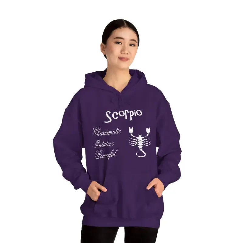 Scorpio Sign Hooded Sweatshirt Embrace Zodiac Vibes