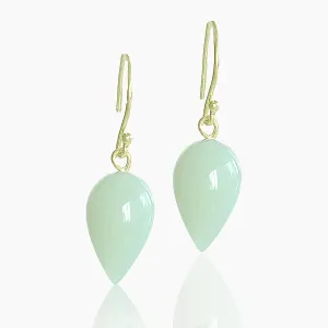 Serpentine Drop Gold Earrings