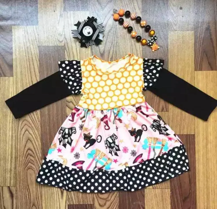 Sets Beautiful Halloween Bow Necklace Dress