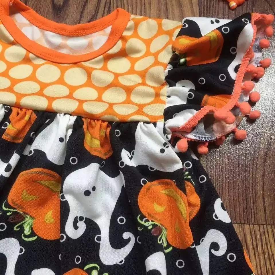 Sets Beautiful Halloween Bow Necklace Dress