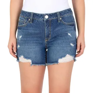 Seven7 Womens Denim Frayed Hem Slim Fit Weekend Short MY3324GL