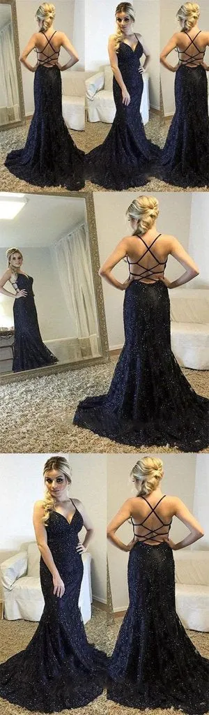 Sexy Spaghetti Straps Lace Up Prom Dresses Evening Dresses Prom Dresses,  Party Dress, PDY0164