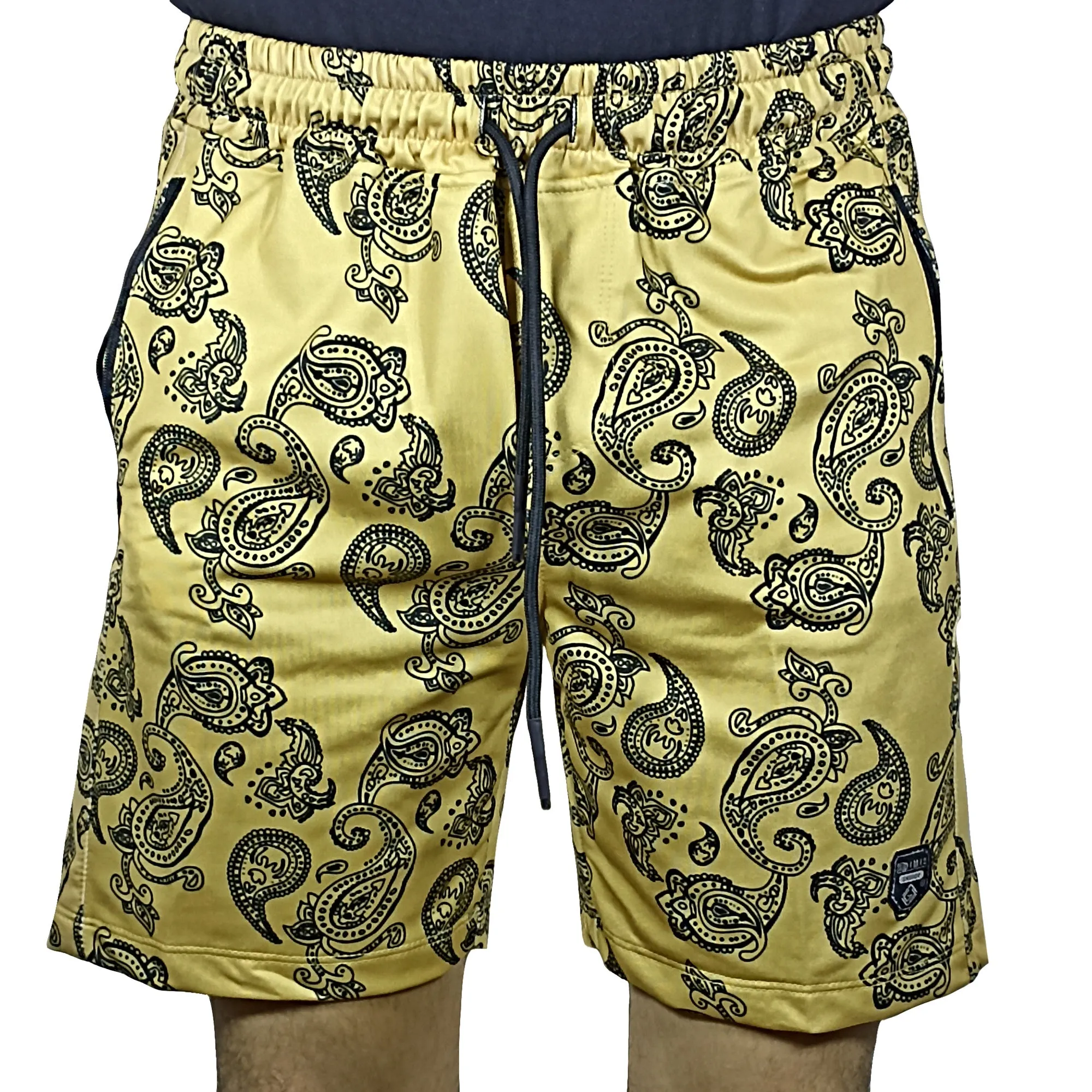 Short De Verano Estampado Para Hombre - Amarillo
