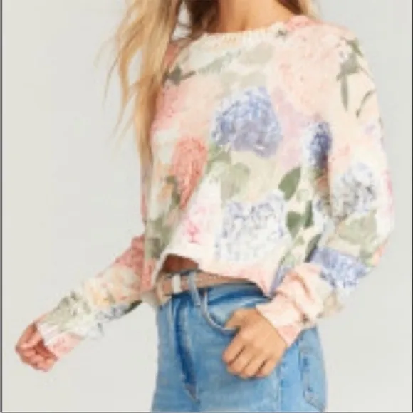 Show Me Your Mumu Cropped Varsity Sweater