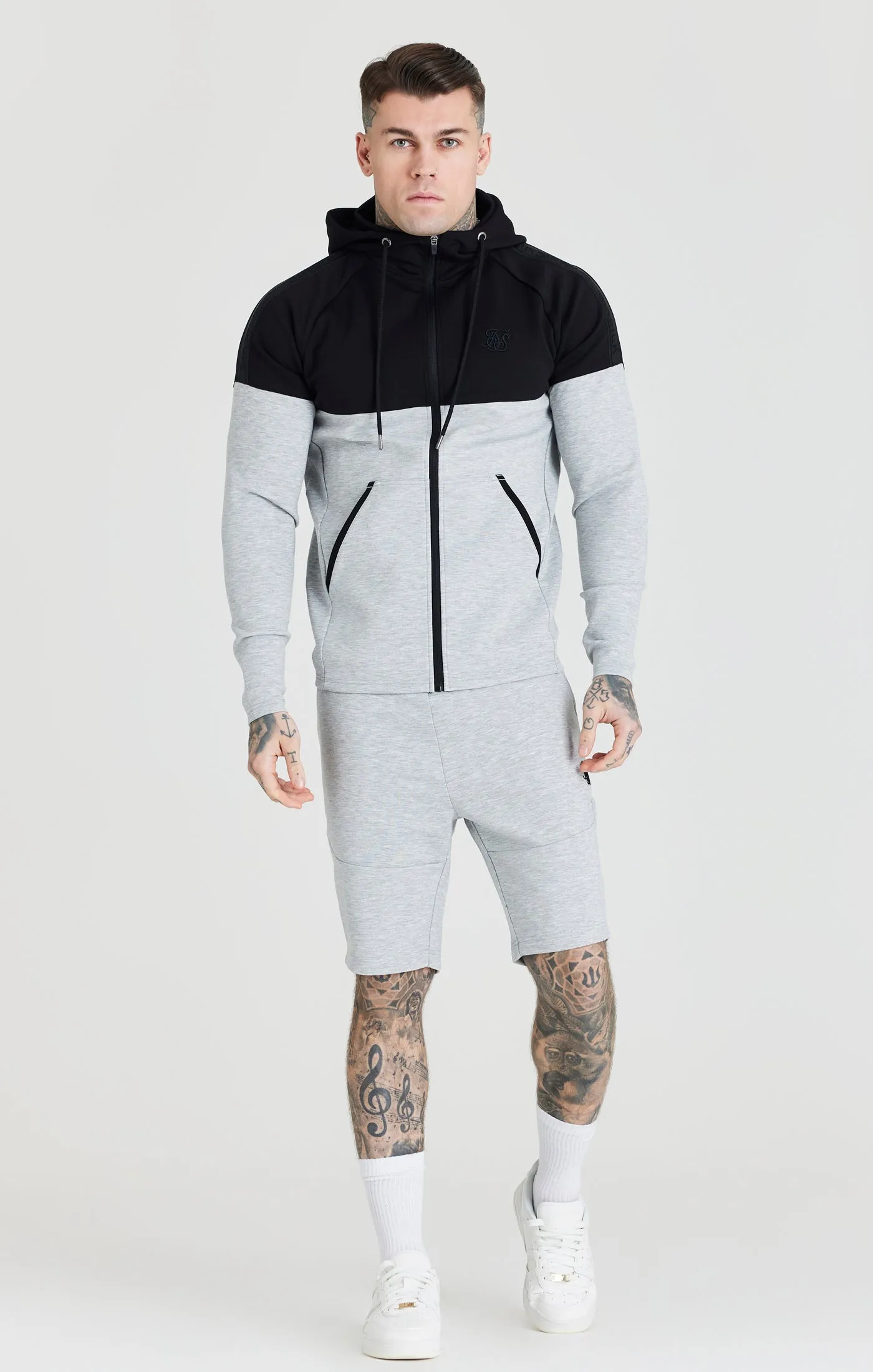 Sik Silk Ss-22741 Shorts Grey Marl/Black