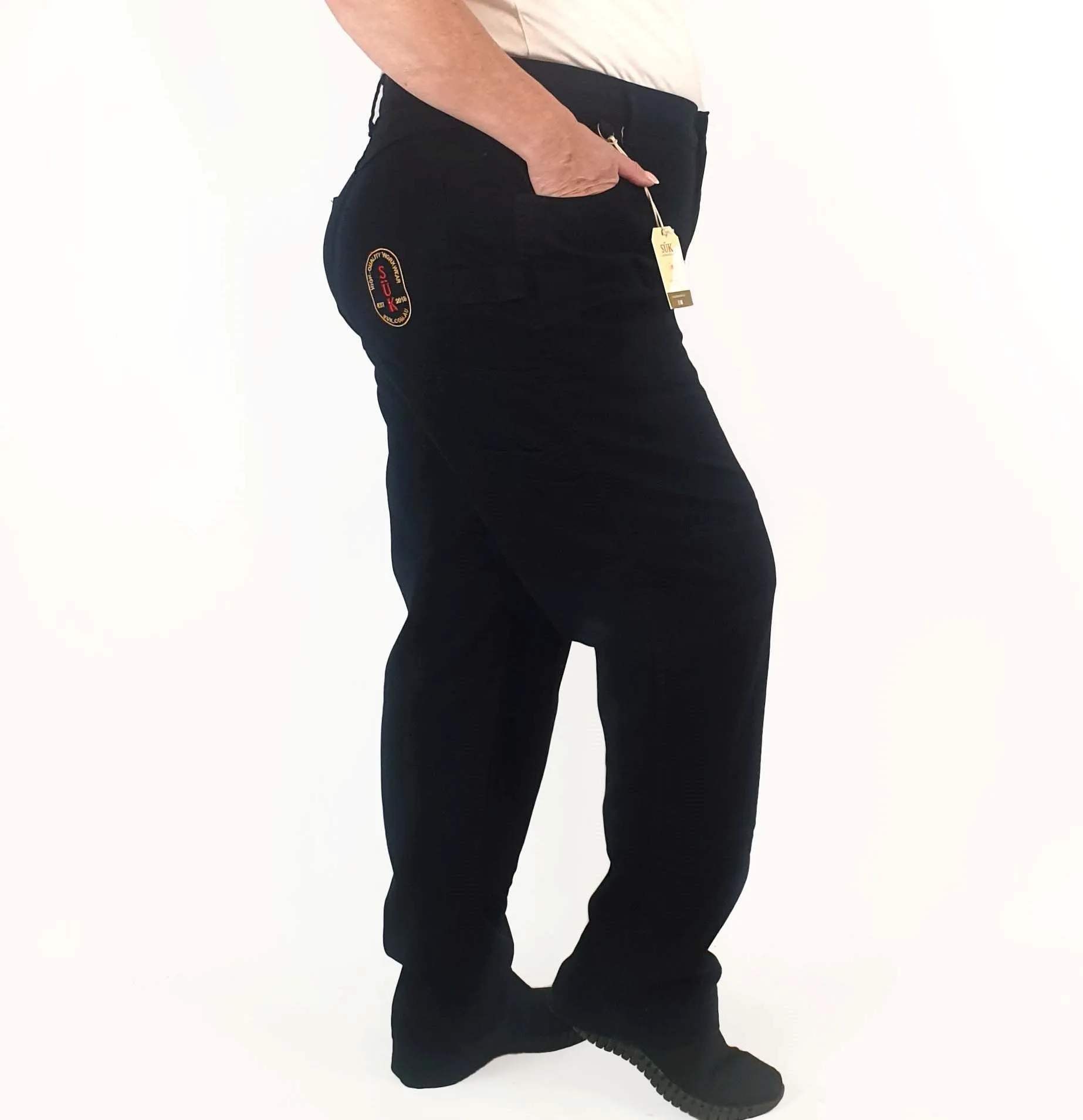 SÜK Workwear black slim pant size 18