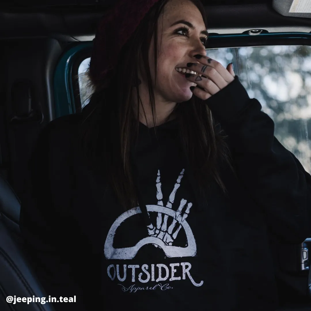 Skeleton Wave Crop Hoodie