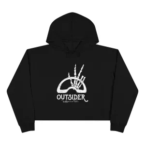 Skeleton Wave Crop Hoodie