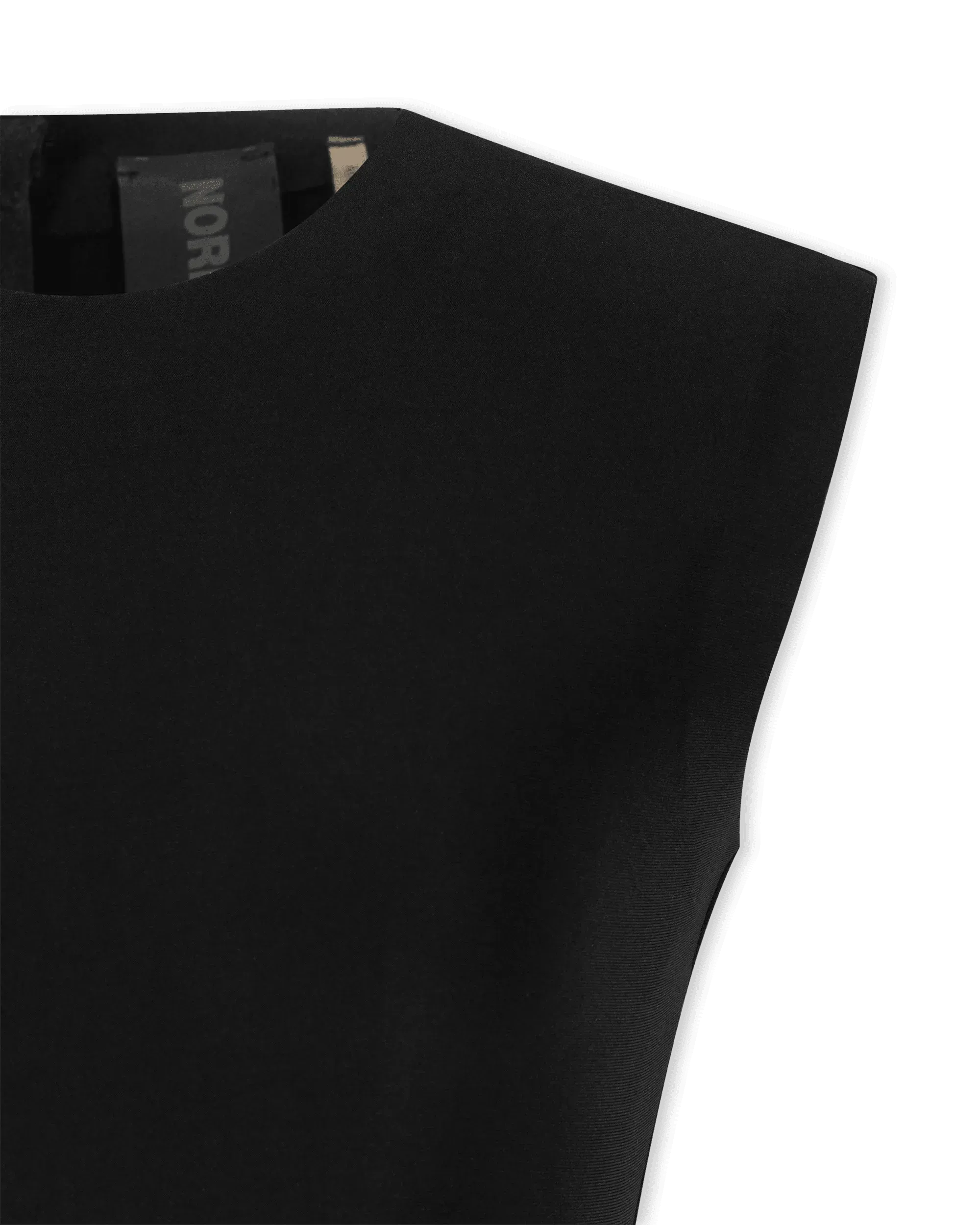 Sleeveless Crewneck Fishtail Gown
