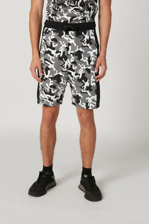 Slim Fit Camouflage Printed Mid Waist Shorts