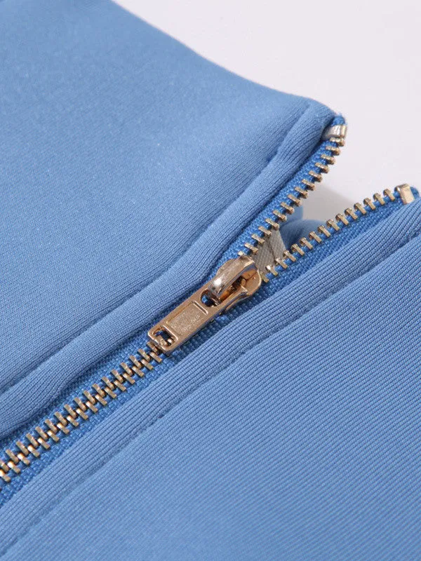 slim high waist zipper shorts