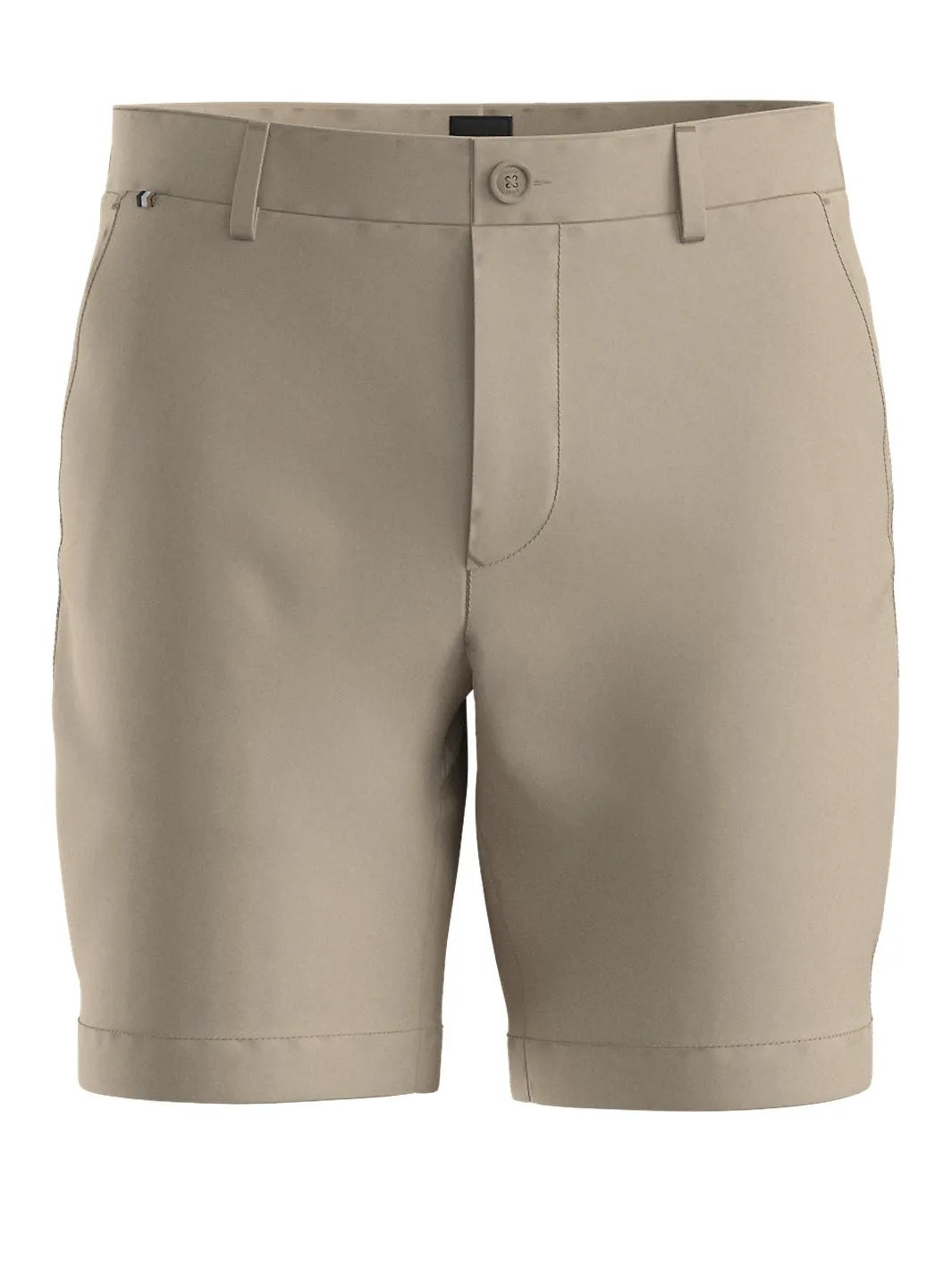 SLIM STRETCH-COTTON SHORTS Beige