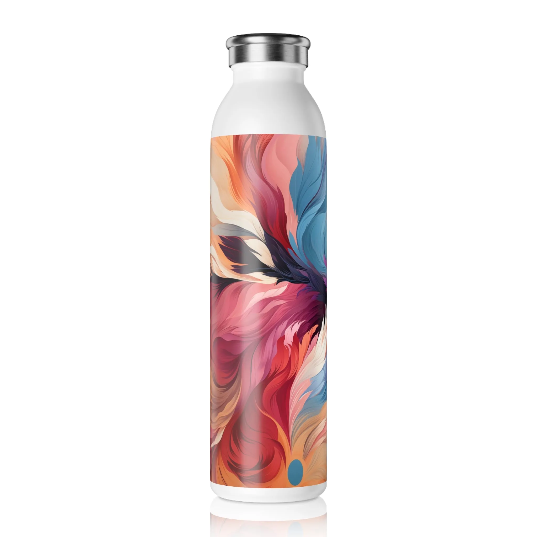 Slim Water Bottle - Bard Makarasana Retro Anime Abstract