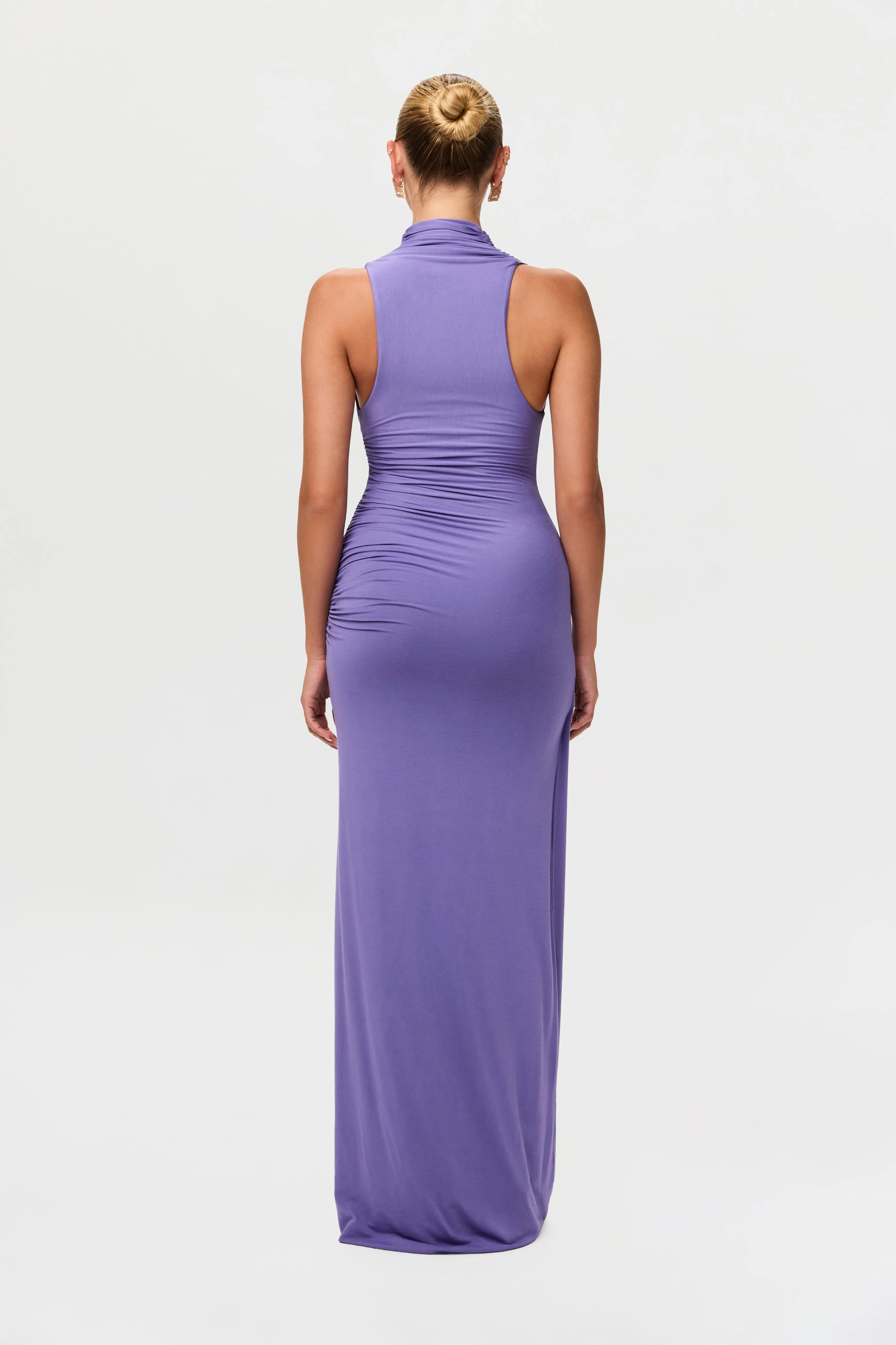 Smooth Sleeveless Overlay Maxi Dress