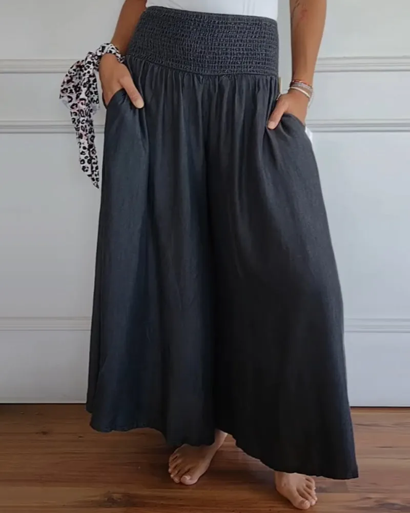 Sofia | Airy Boho Pants | Stylish & Relaxed | Smock Waist