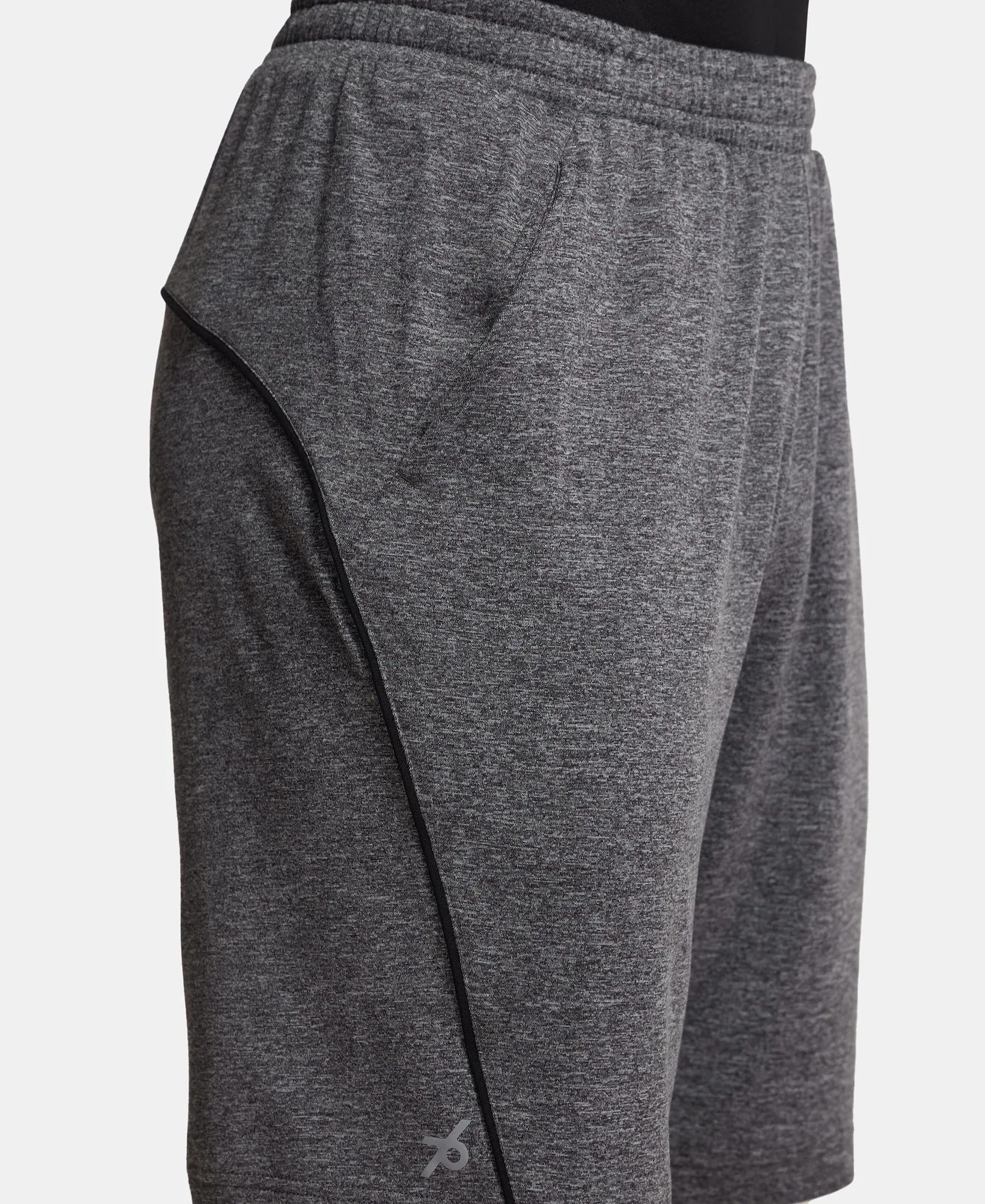 Soft Touch Microfiber Elastane Stretch Shorts with StayFresh Treatment - Grey Marl
