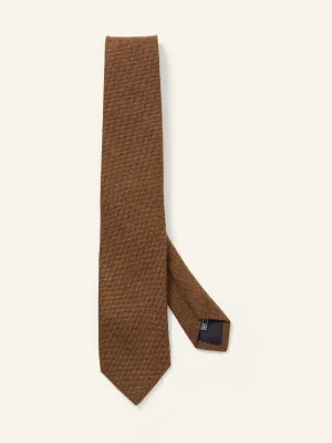 Solid Cashmere Tie Light Brown