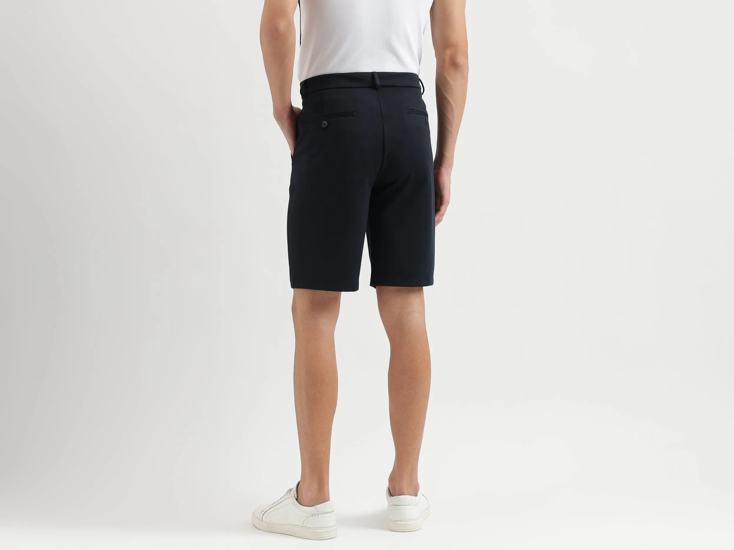 Solid Pattern Slim Fit Shorts