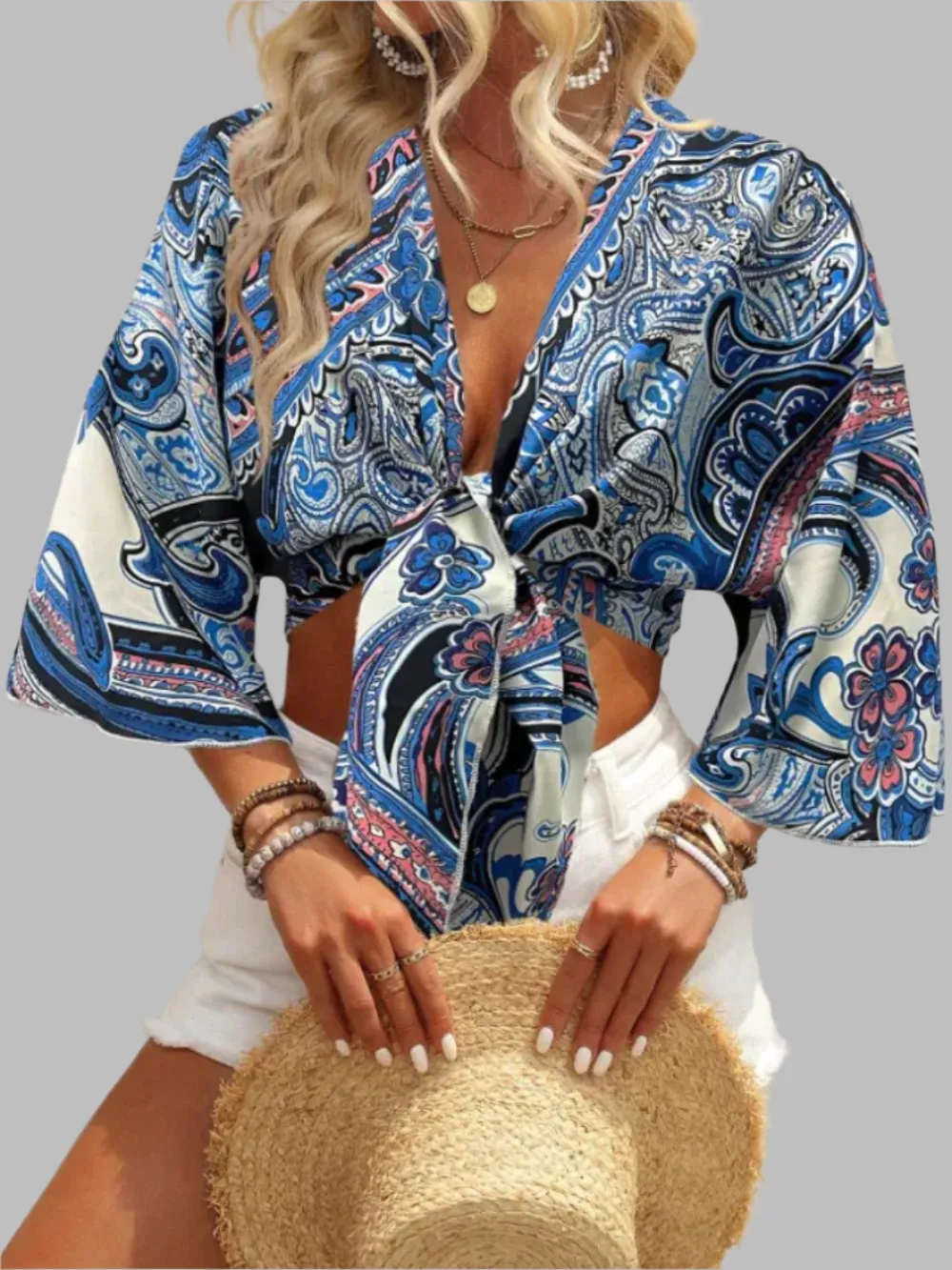 Solvivra Nomad Soul Summer Tie-Up Top