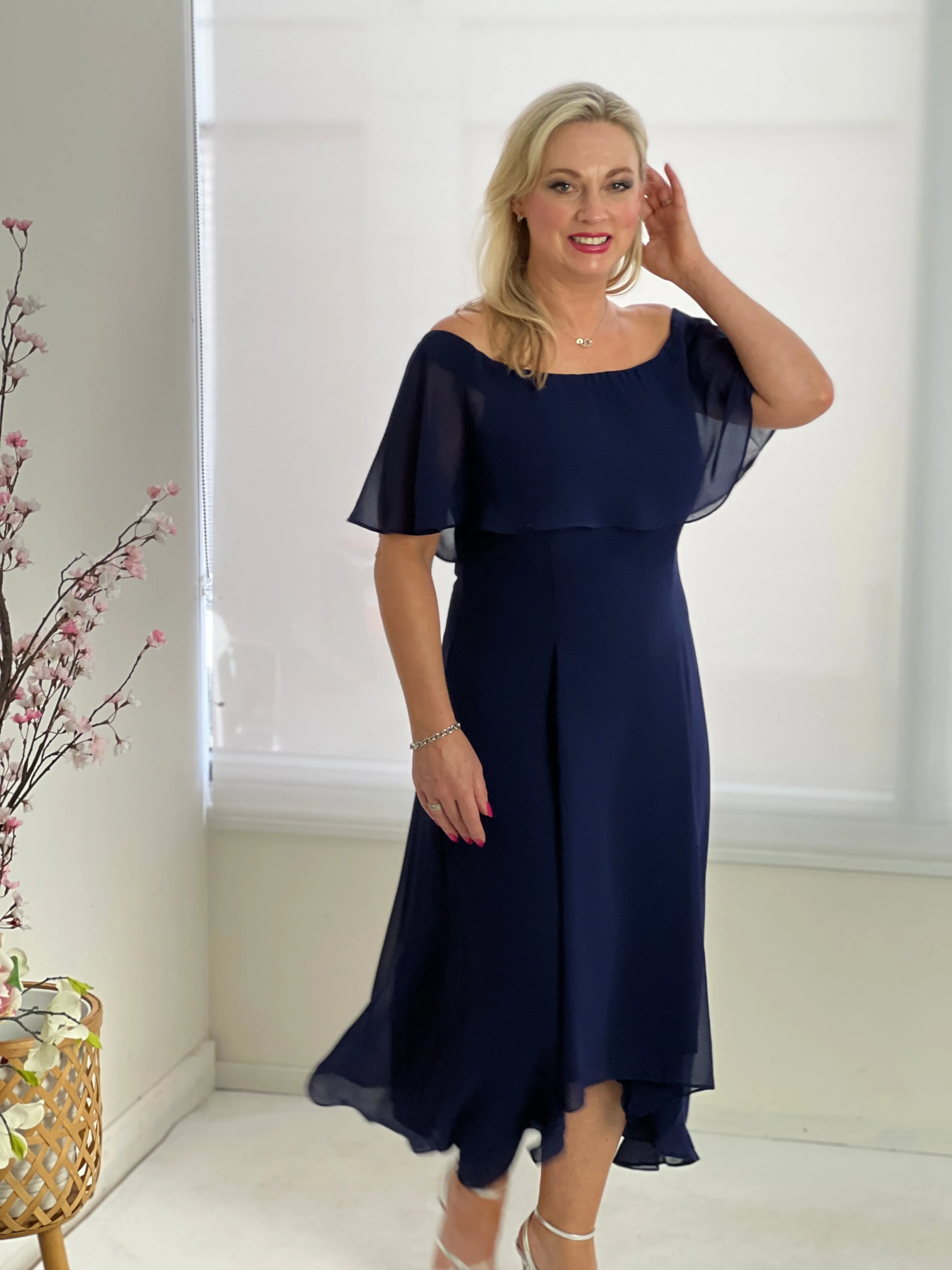 Sonya Navy Evening Dress