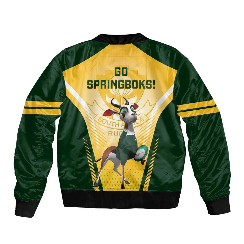 South Africa Rugby Bomber Jacket Cute Springboks Mascot LT14
