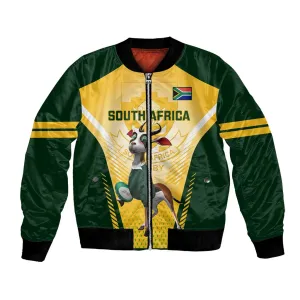 South Africa Rugby Bomber Jacket Cute Springboks Mascot LT14