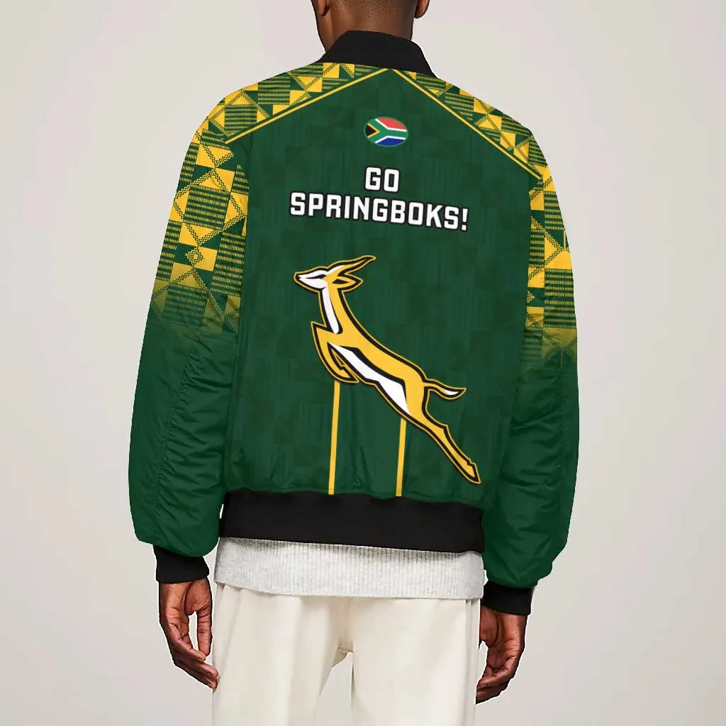 South Africa Rugby Bomber Jacket Go Champions Springboks LT14
