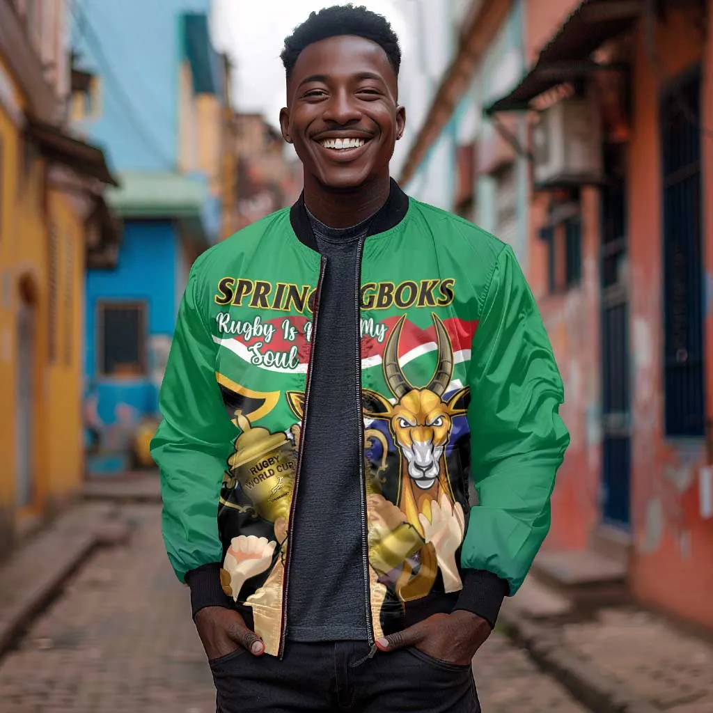 South Africa Special Holiday Bomber Jacket Springboks Champions Celebration Rugby Is My Soul LT14