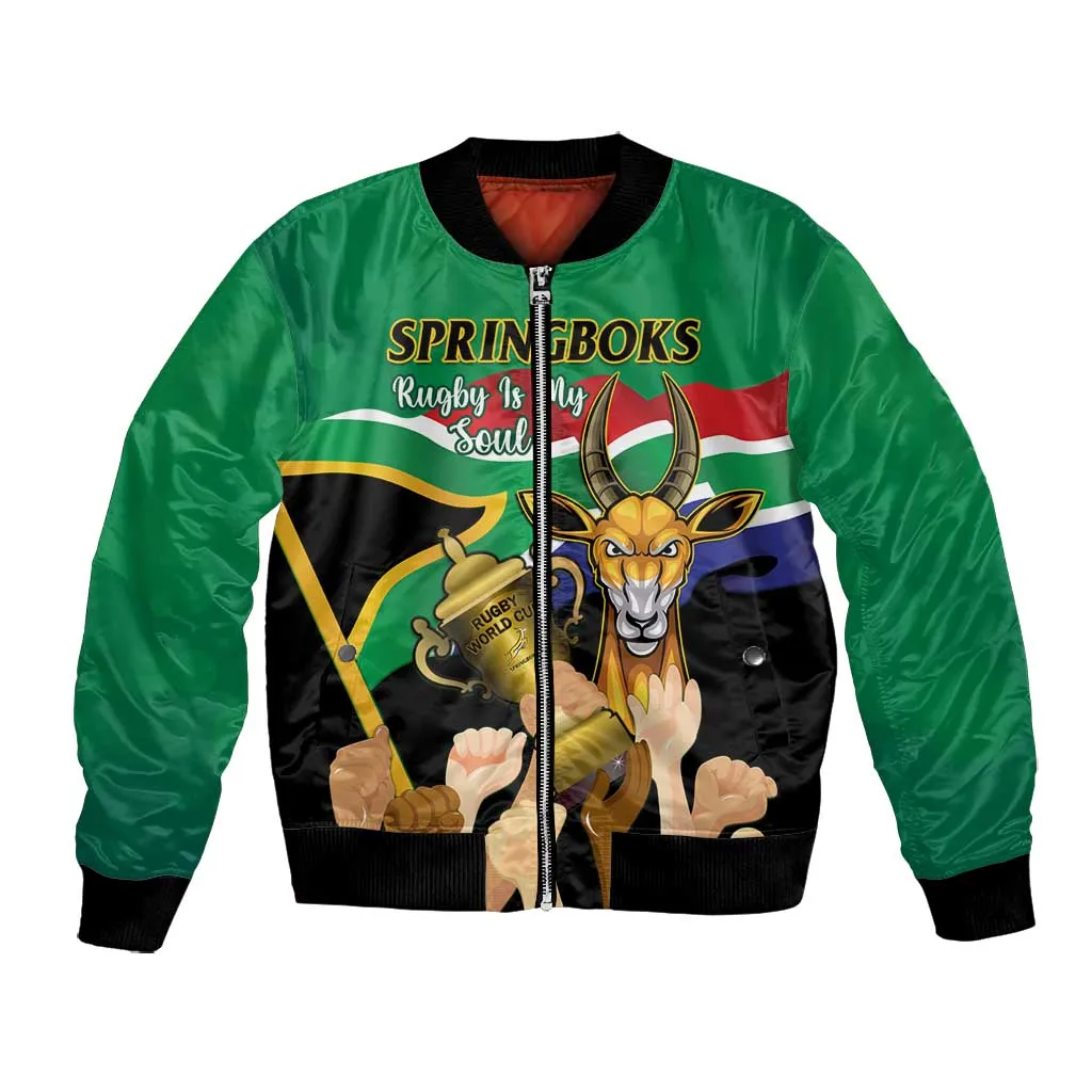 South Africa Special Holiday Bomber Jacket Springboks Champions Celebration Rugby Is My Soul LT14