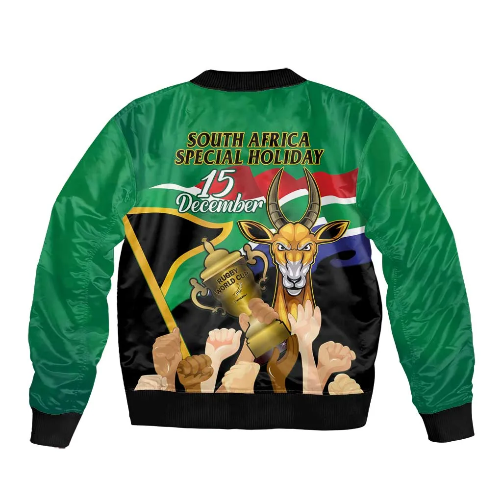 South Africa Special Holiday Bomber Jacket Springboks Champions Celebration Rugby Is My Soul LT14
