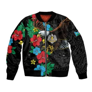 South Sudan Bomber Jacket African Pattern Hibiscus Floral LT01