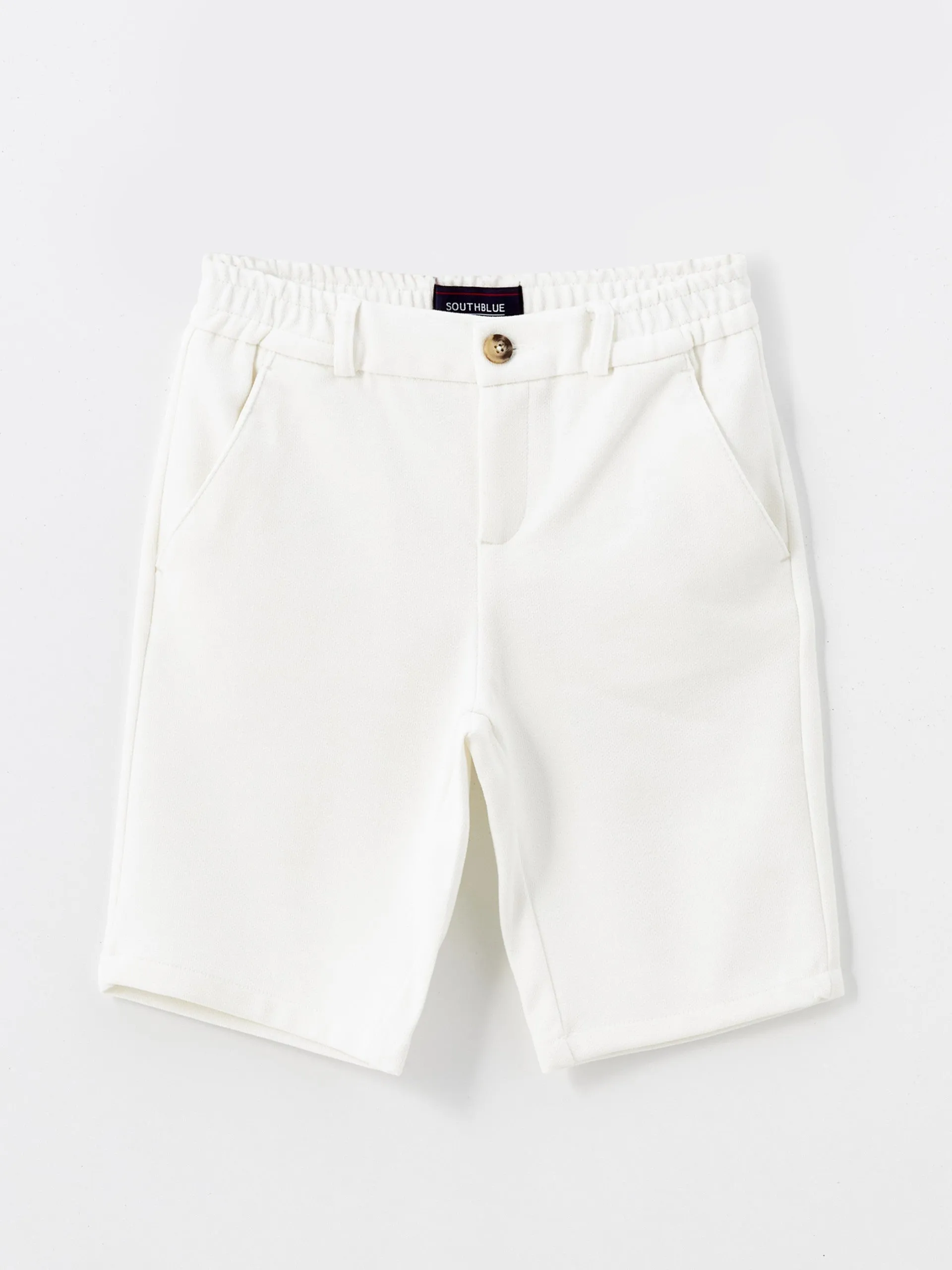 Southblue White Slim Fit Boy Shorts