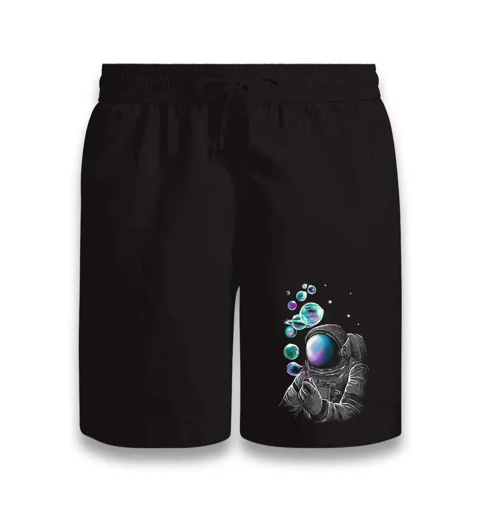 Space Balloon Black Shorts