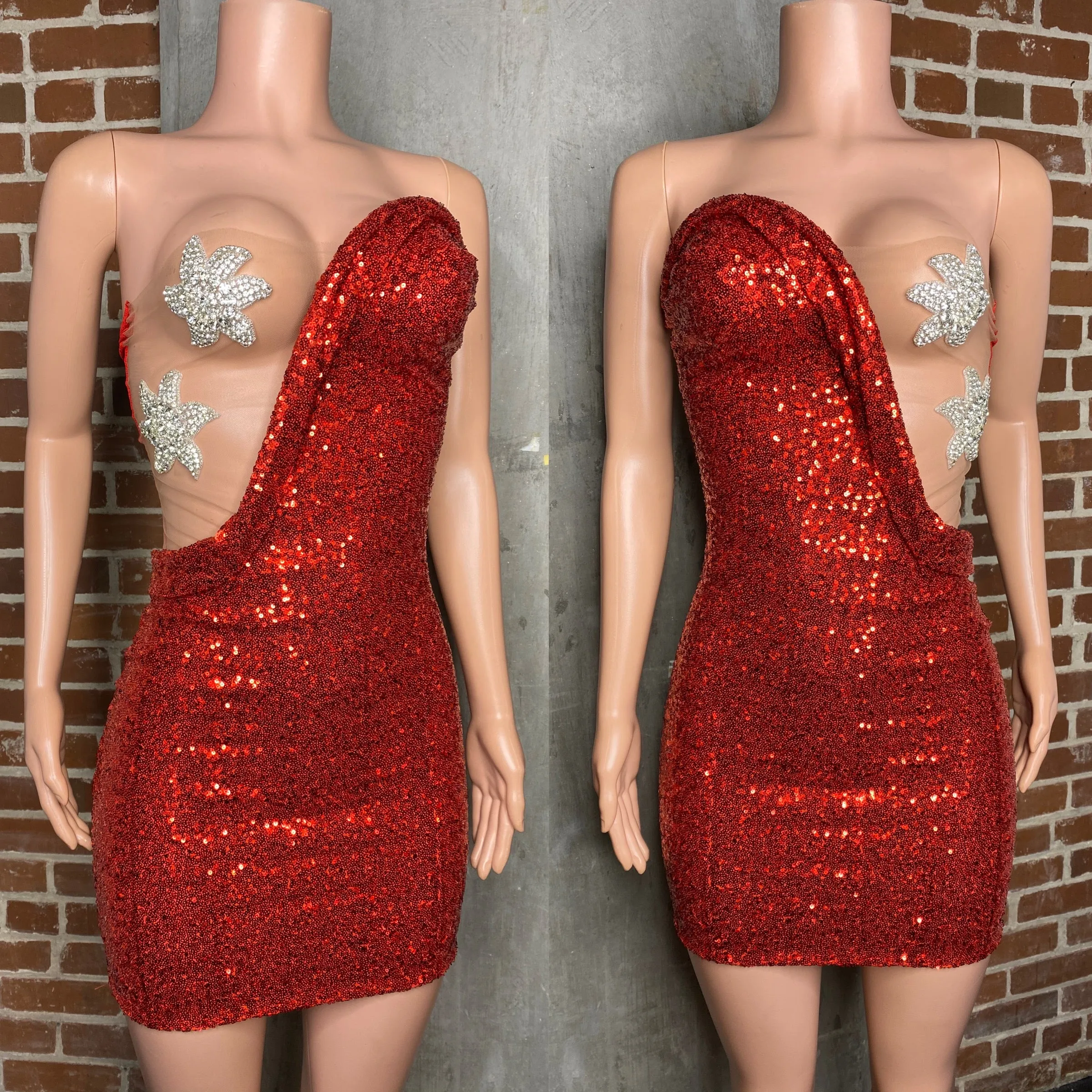 Star Studded bandeau dress