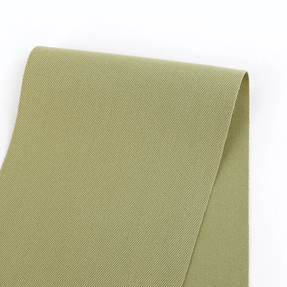 Stretch Poly Twill Suiting - Matcha
