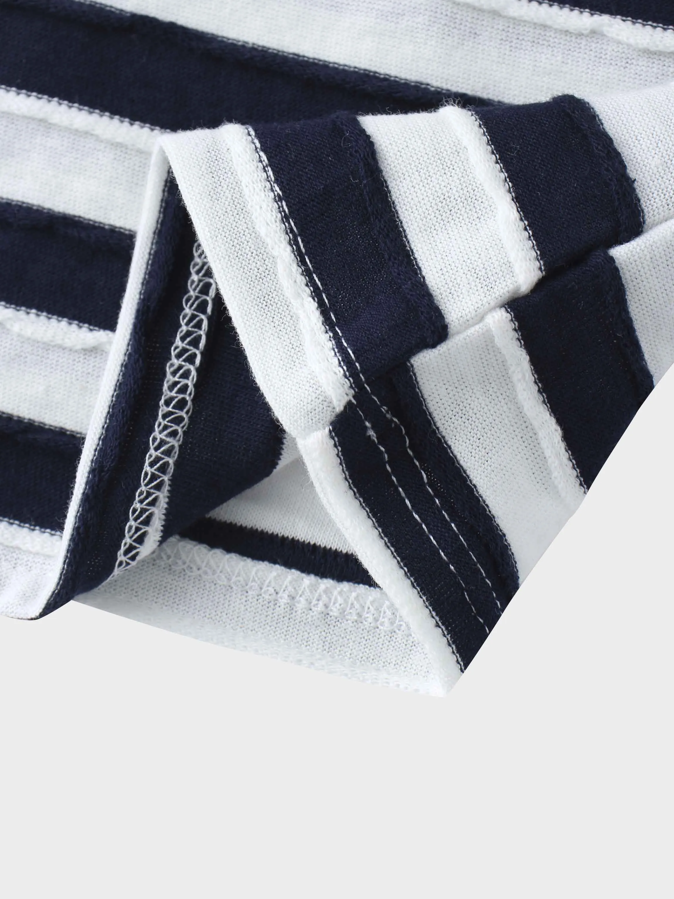 Striped Textured Short Set- Blue
