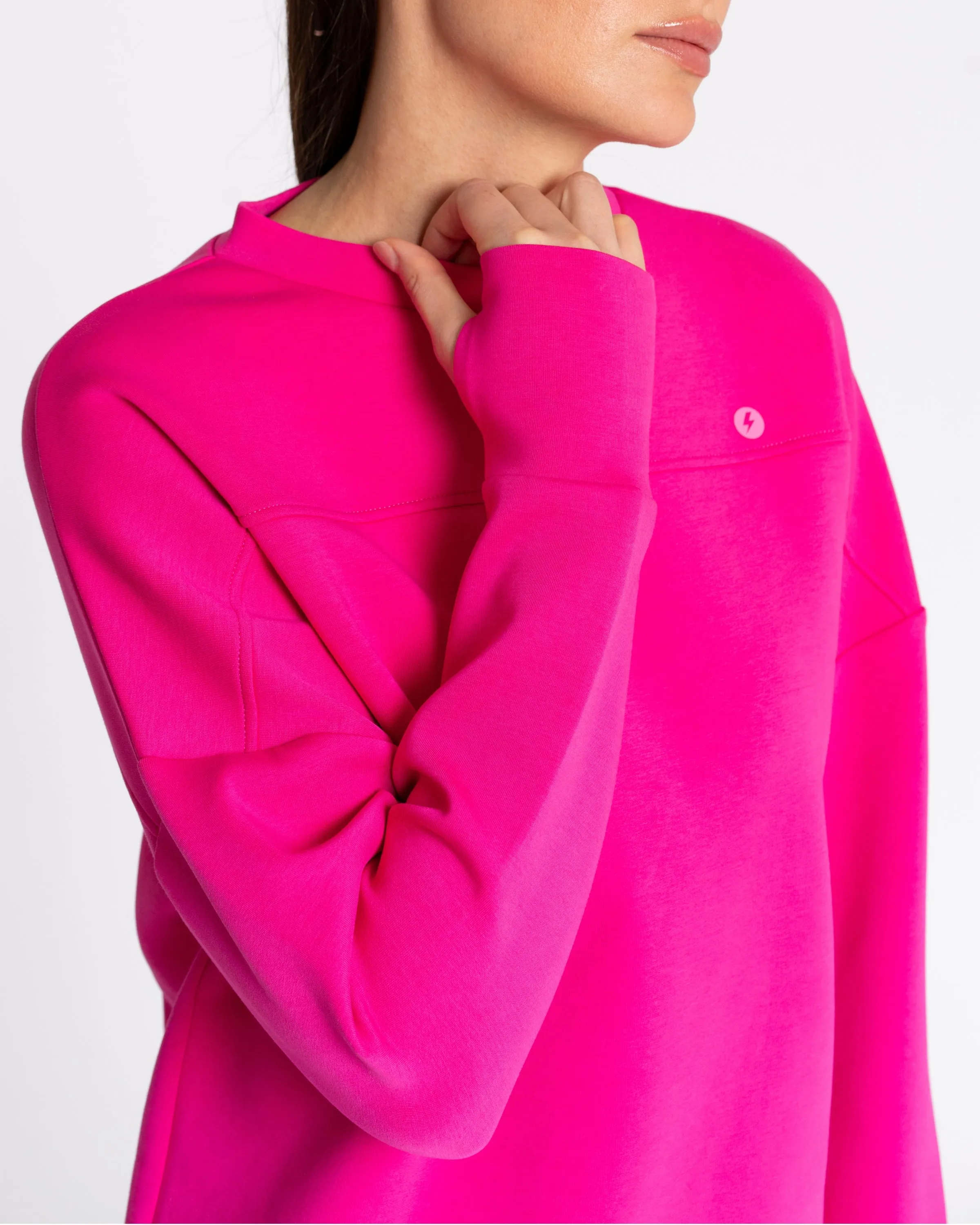 Studio Crew Sweatshirt Deep Pink
