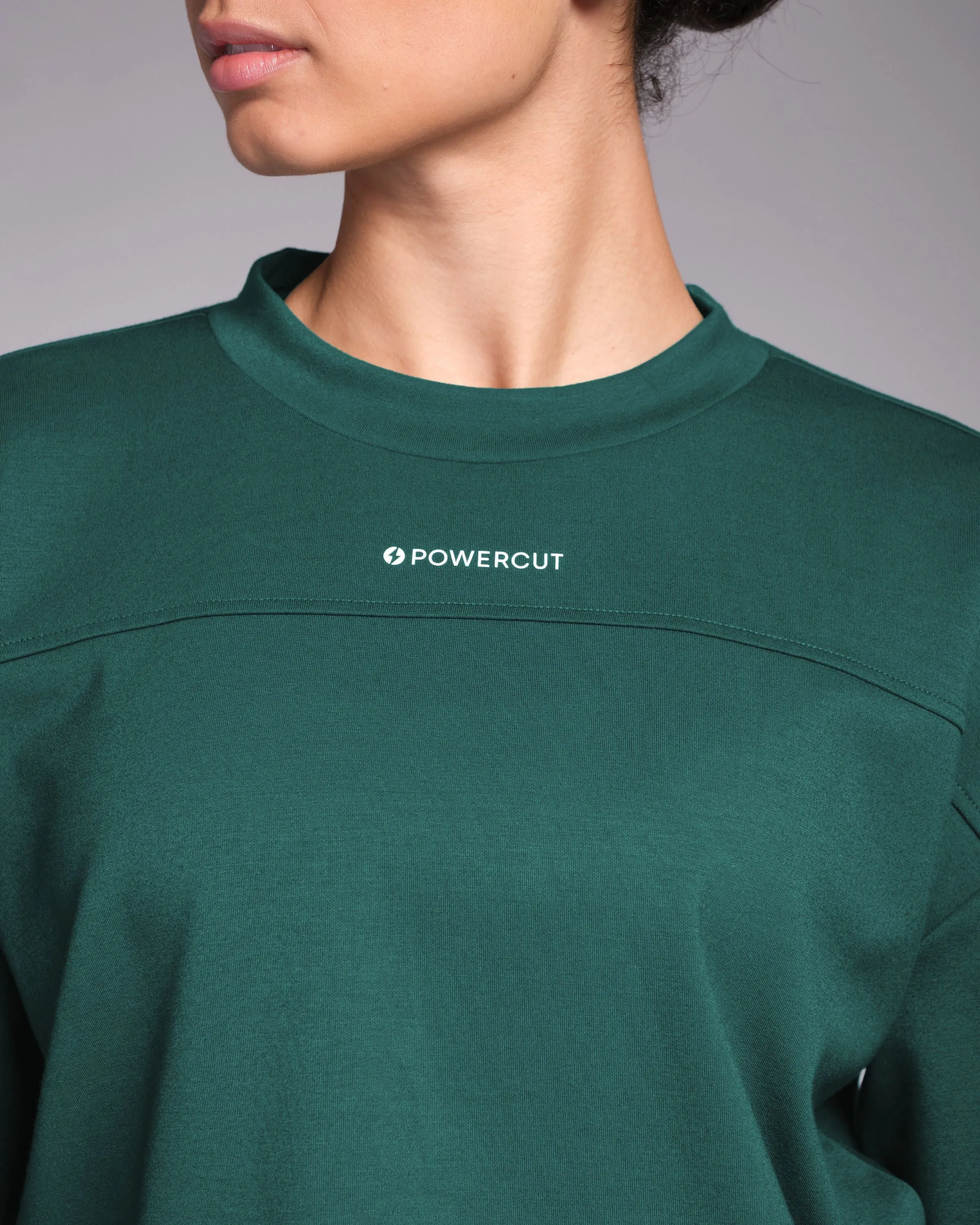 Studio Cropped Sweatshirt Jungle Green