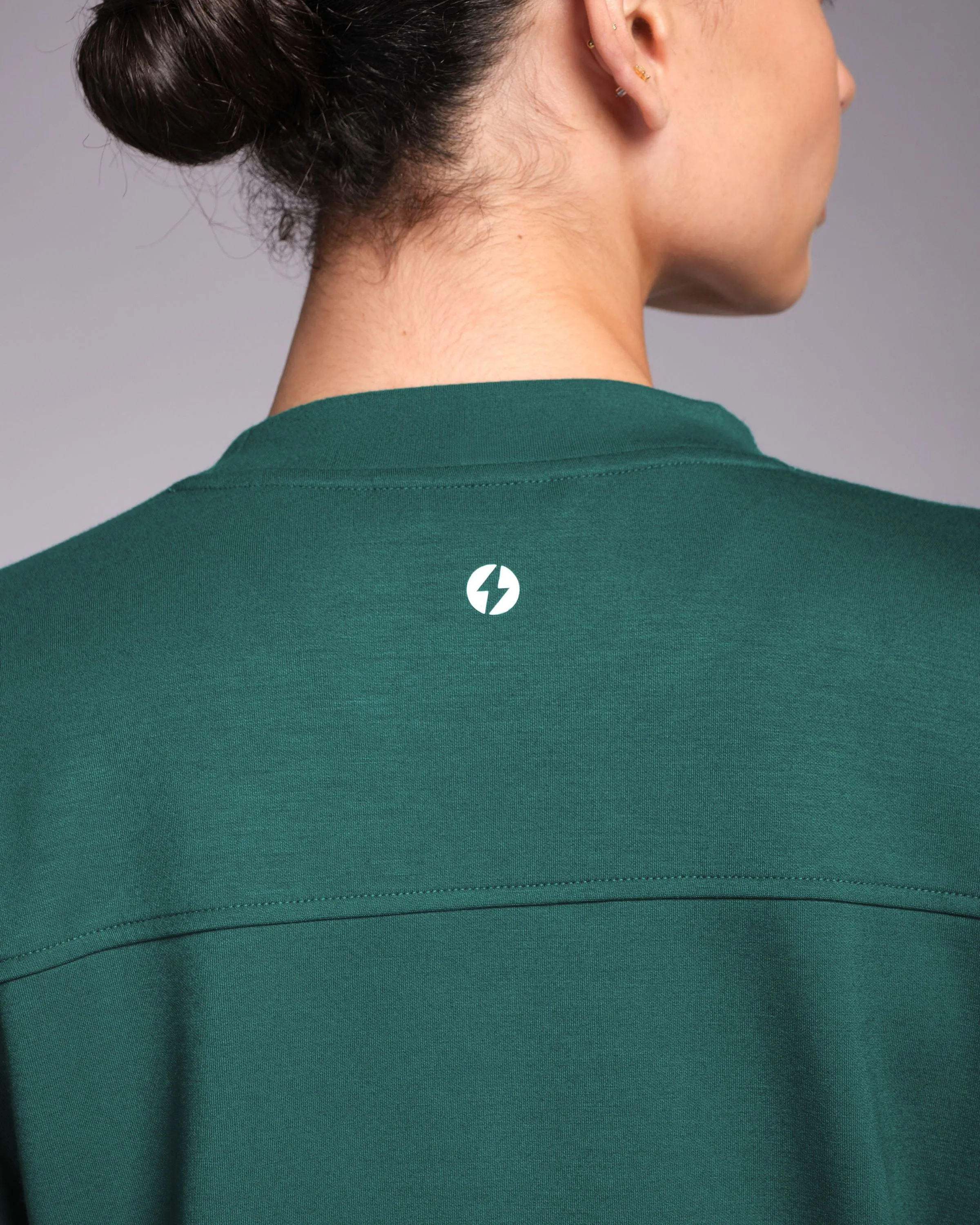 Studio Cropped Sweatshirt Jungle Green