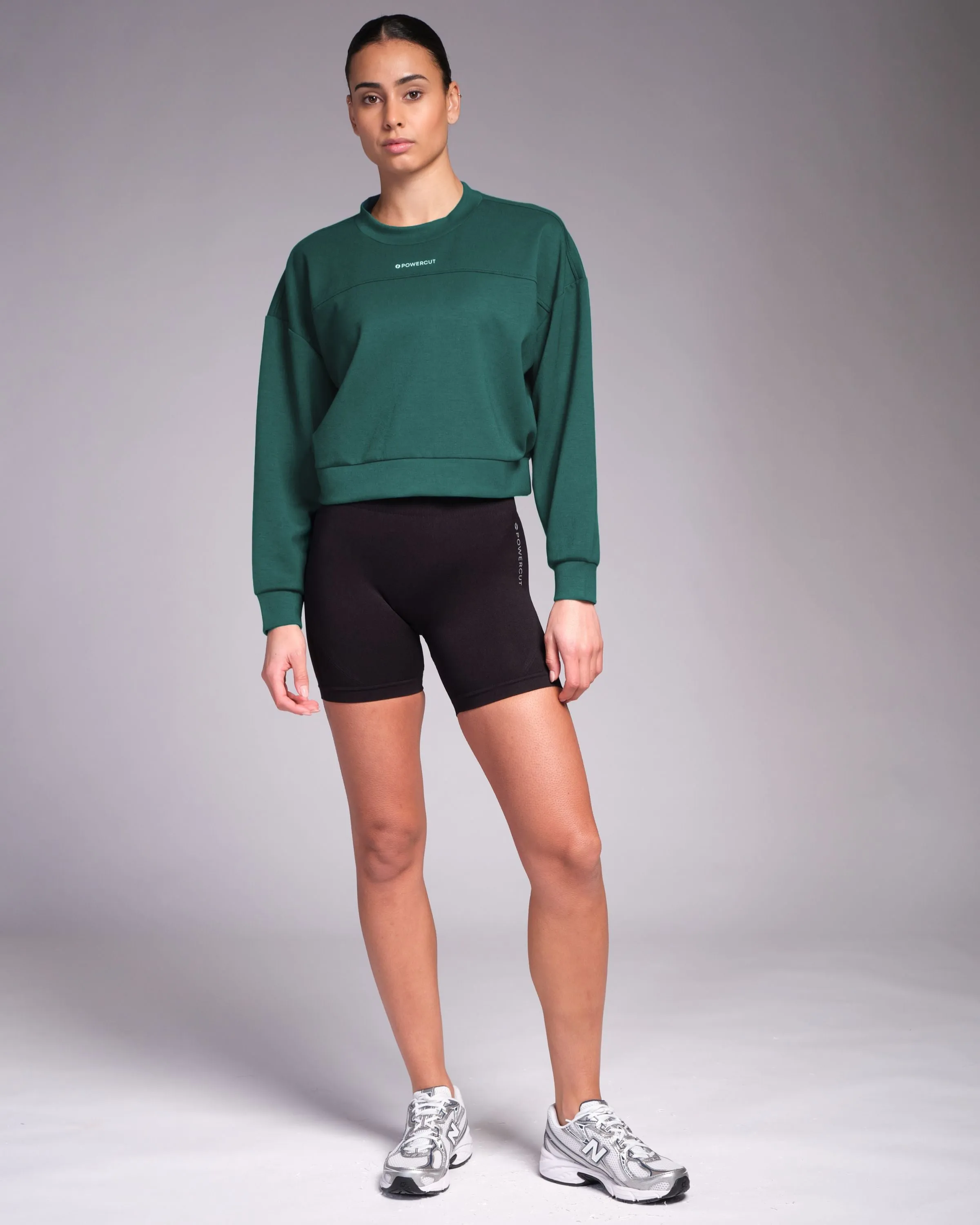 Studio Cropped Sweatshirt Jungle Green