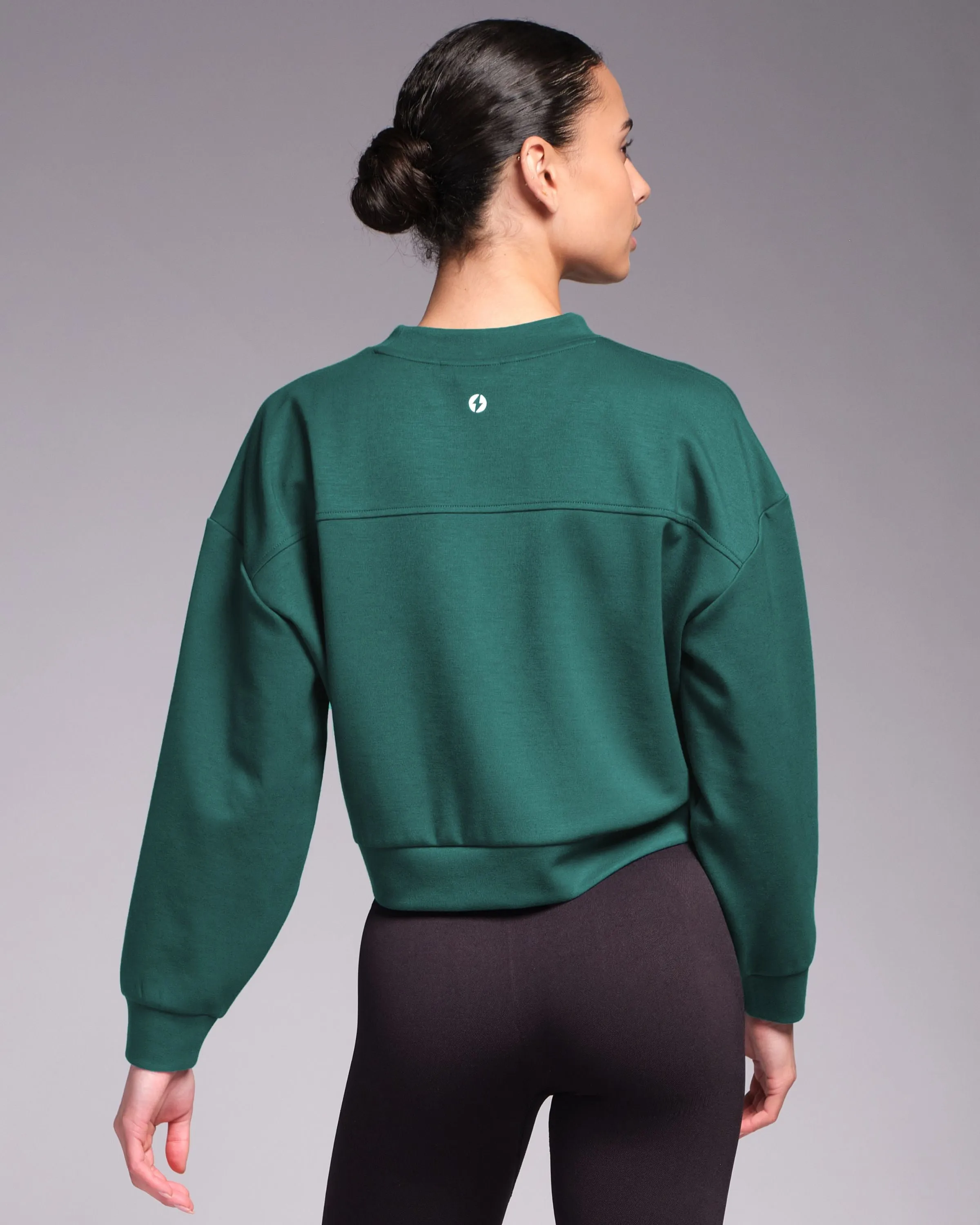 Studio Cropped Sweatshirt Jungle Green